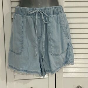 Light Blue High Waist Casual Summer Shorts